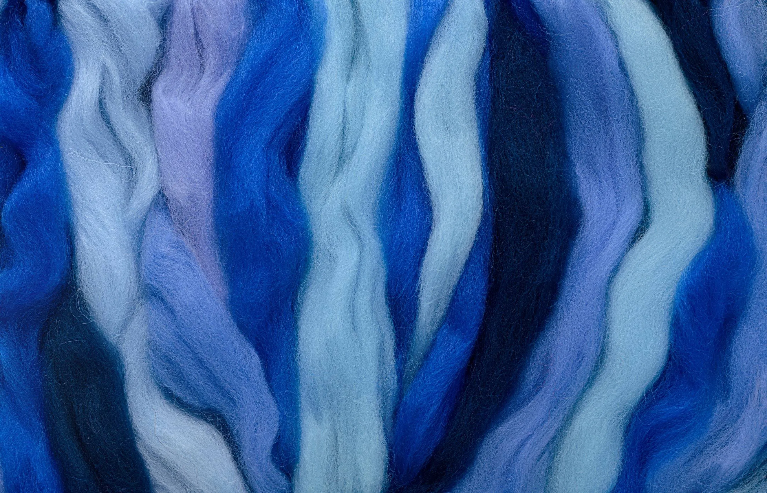 Soft Blue Merino Wool Roving