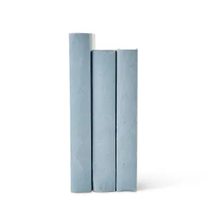 Soft Blue Parchment Decorative Book Set