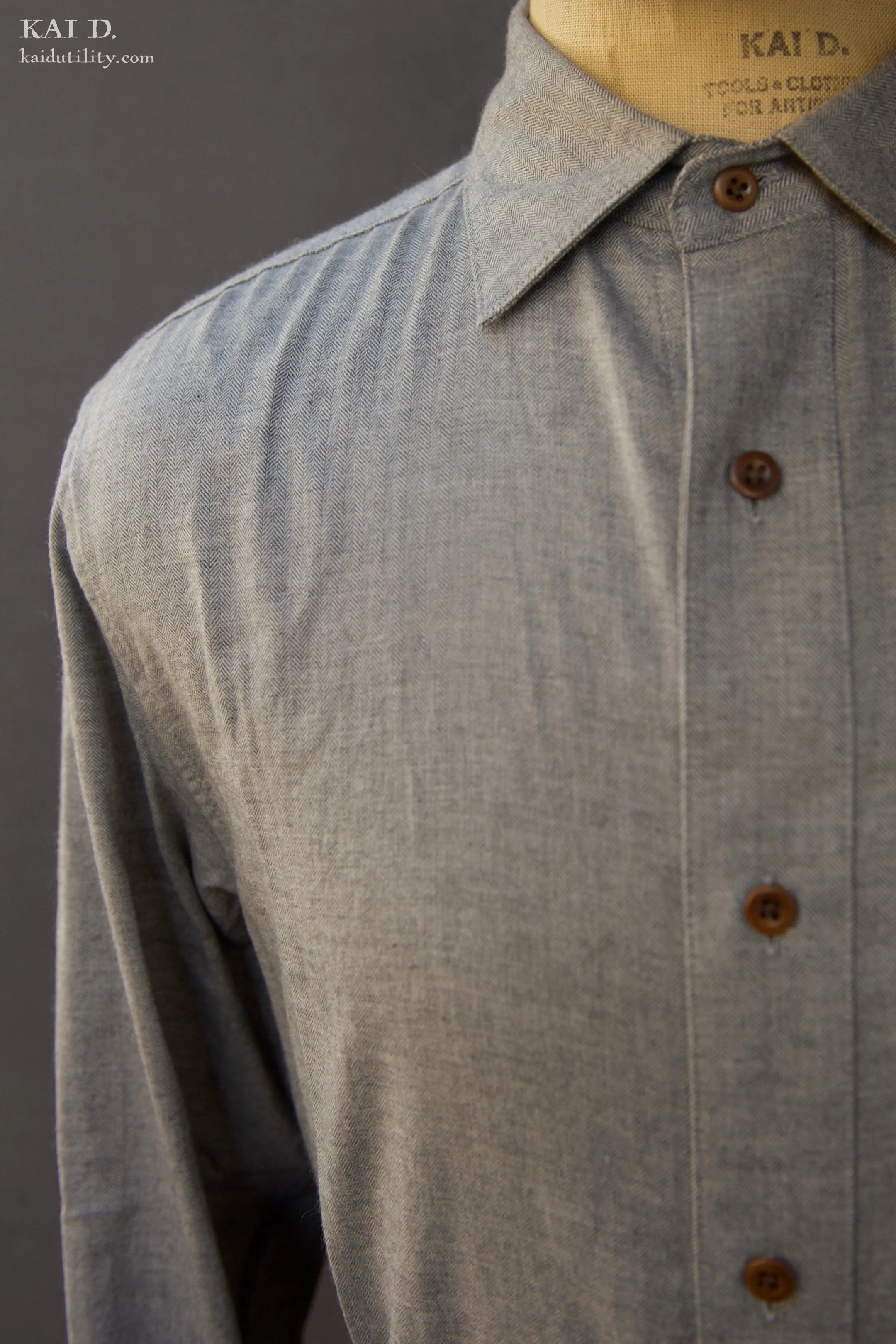 Soft Cotton Herringbone Cassady Shirt - XXL