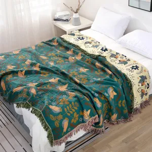 Soft Cotton Throw Blanket Cover For Sofa and Bed