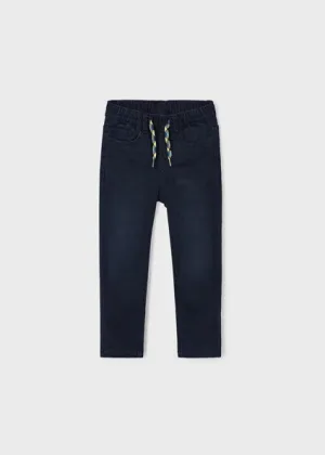 Soft denim jogger pants for boy