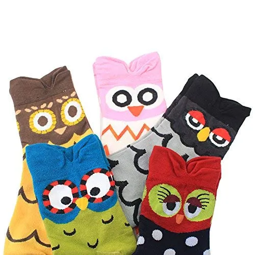 Soft Light Weight Cartoon Owl Sheer Scarf Shawl Wrap