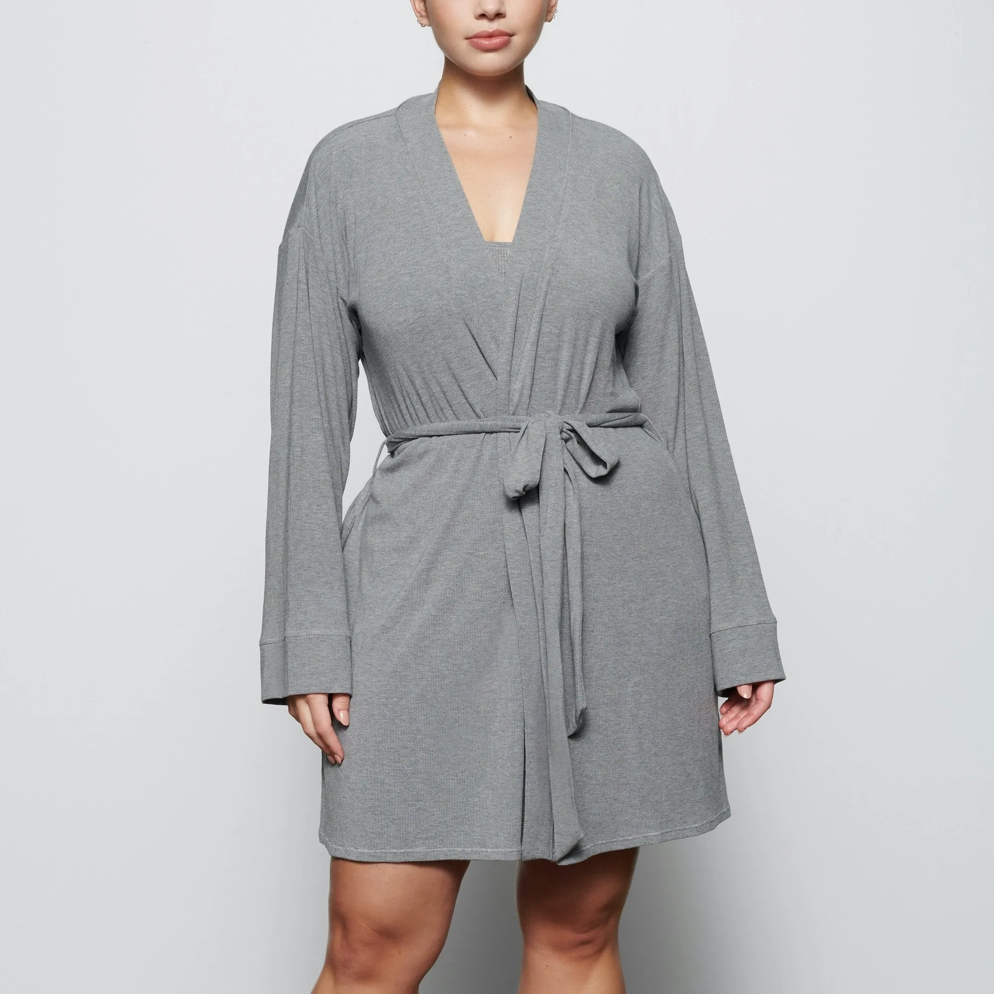 SOFT LOUNGE ROBE | HEATHER GREY