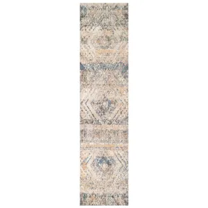 Soft Multicolour Concentric Diamond Runner Rug