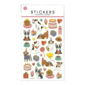 Soft Party Dogs Stickers