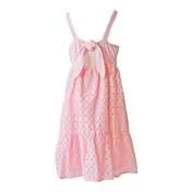 Soft Pink Eyelet Tier Dress