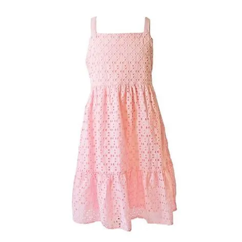 Soft Pink Eyelet Tier Dress