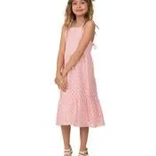 Soft Pink Eyelet Tier Dress