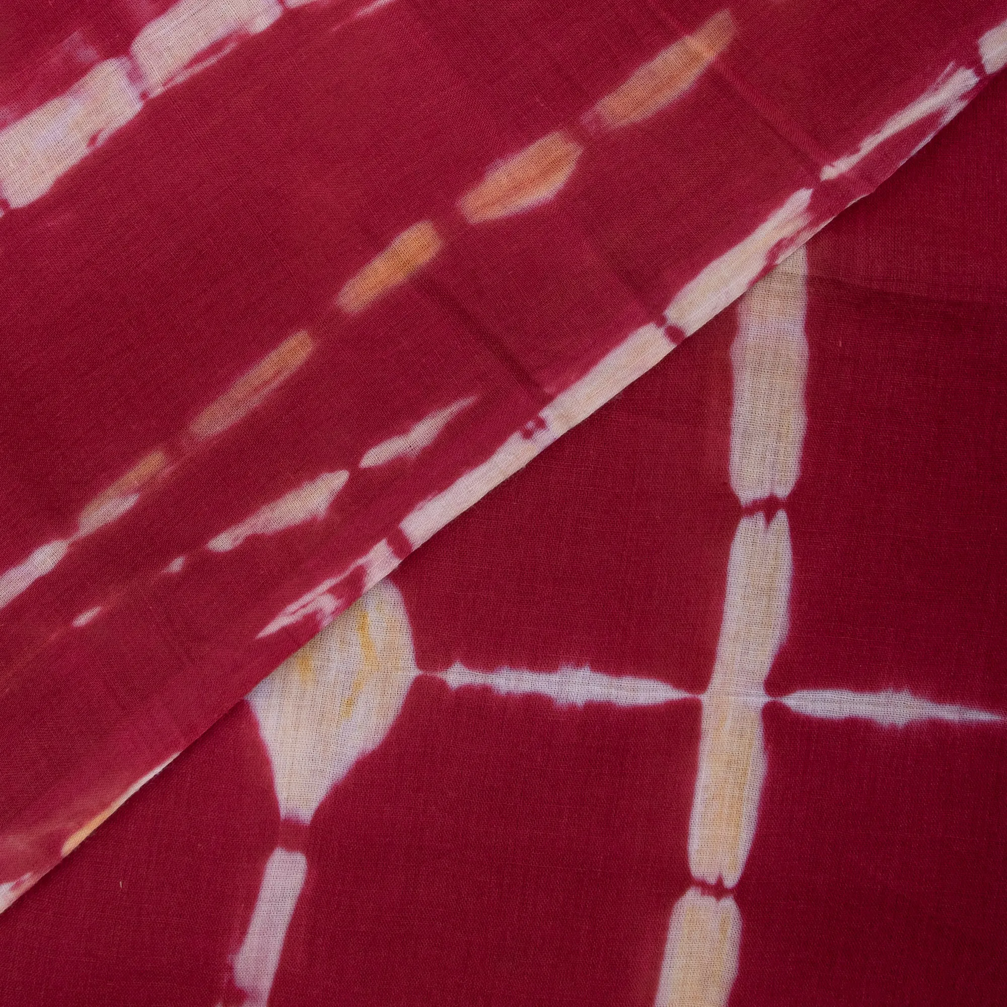 Soft Premium Red Hand Cotton Tie Dye Fabric