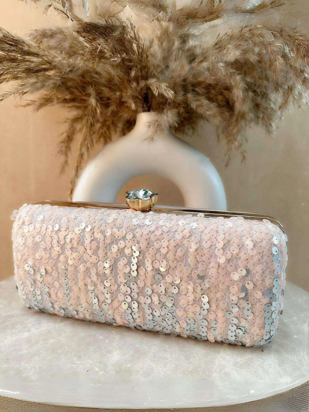 Soft Sequined Clutch