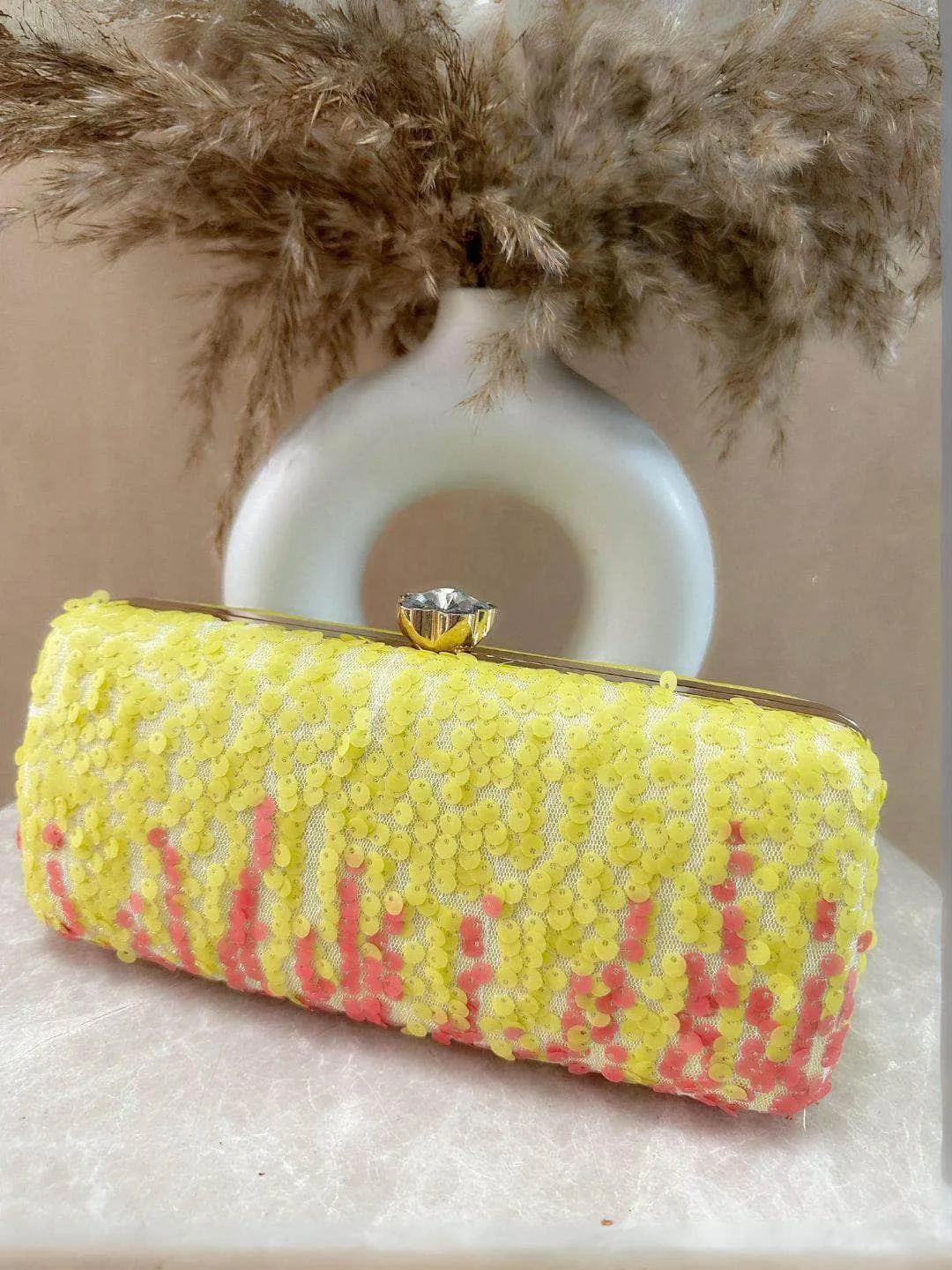 Soft Sequined Clutch