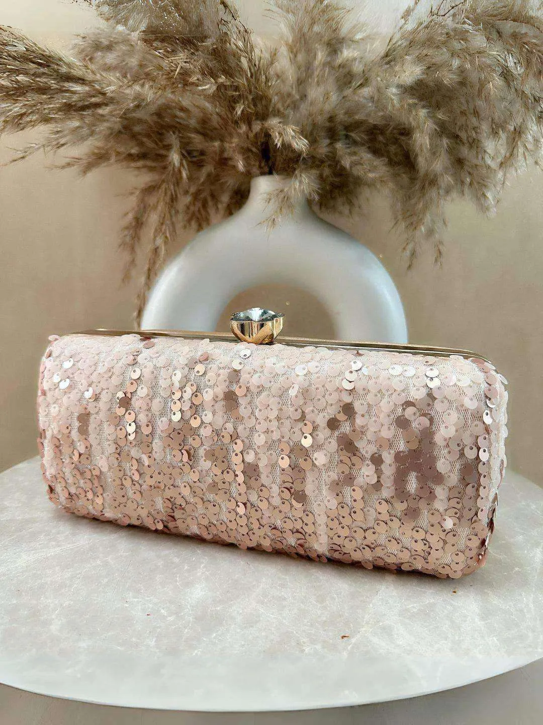 Soft Sequined Clutch