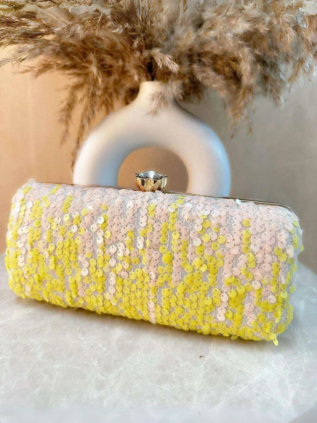 Soft Sequined Clutch