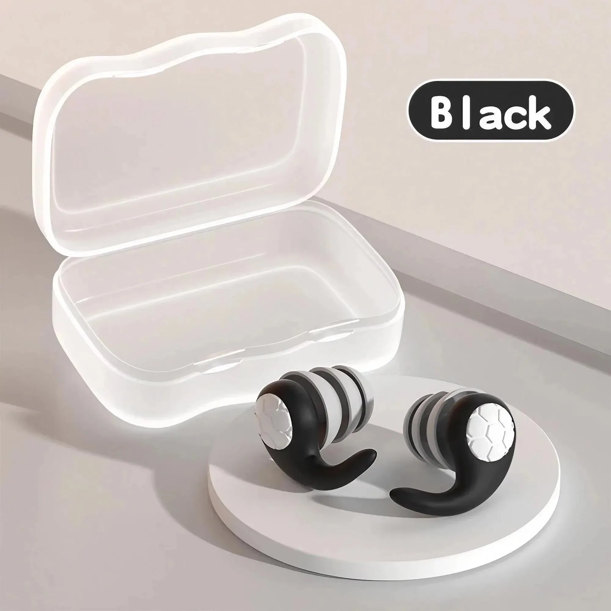 Soft Silicone Noise-Canceling Earplugs - Waterproof, Comfortable Fit for Sleep & Swimming