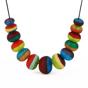 Soft stripes necklace -Multi-color