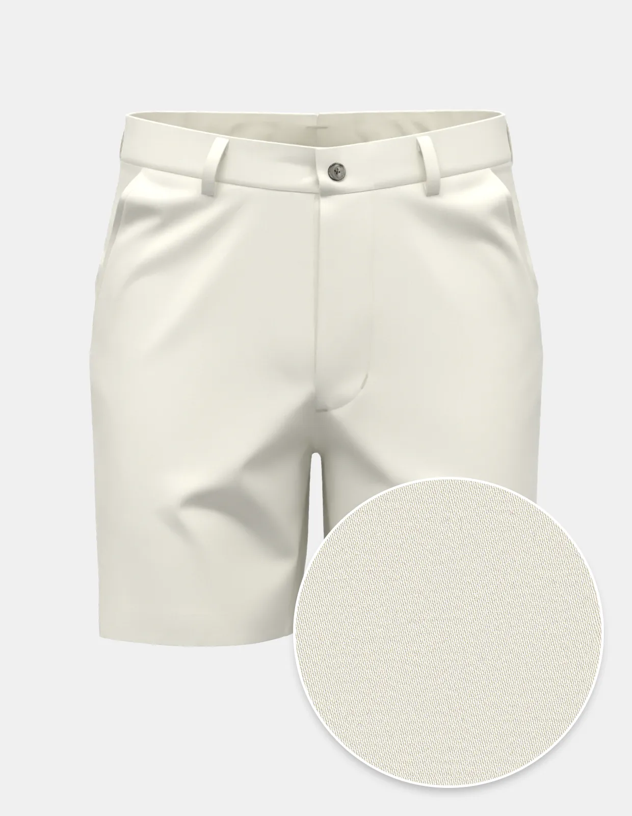 Soft White Cotton Stretch | Short