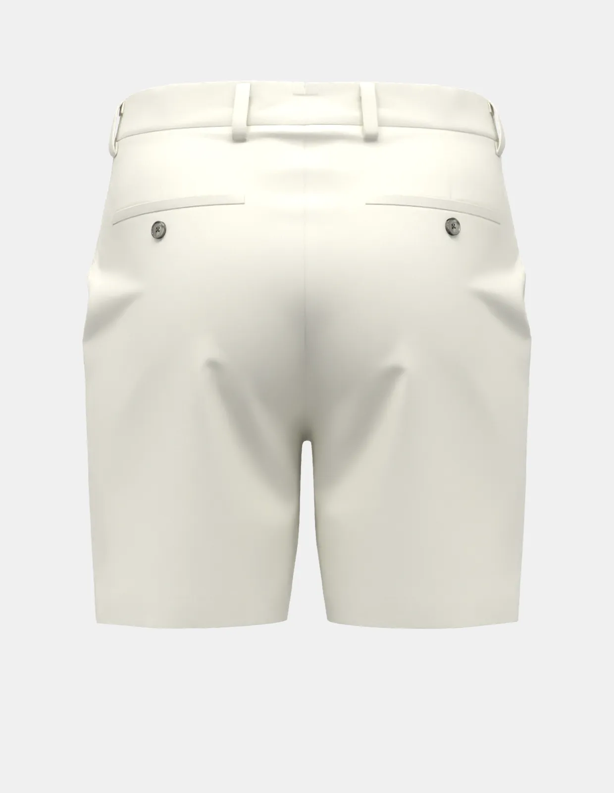 Soft White Cotton Stretch | Short