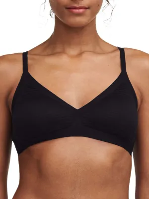 SoftStretch Stripes Padded Bralette - Black