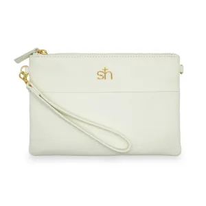 Soho Wristlet Clutch- Sparkling White