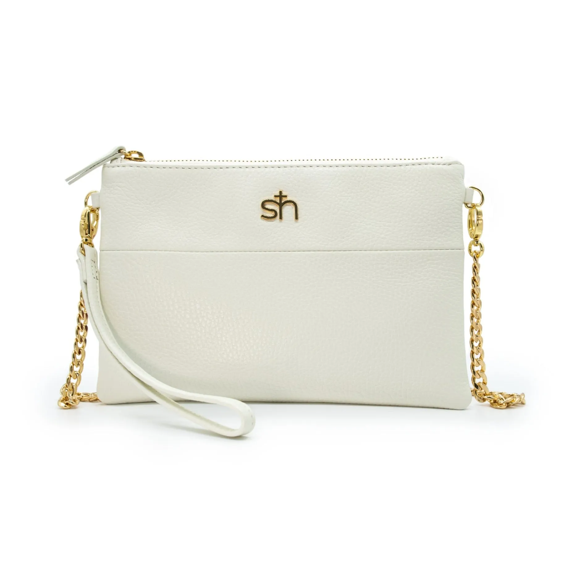 Soho Wristlet Clutch- Sparkling White