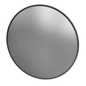 Soji Black 900 Round Framed Mirror