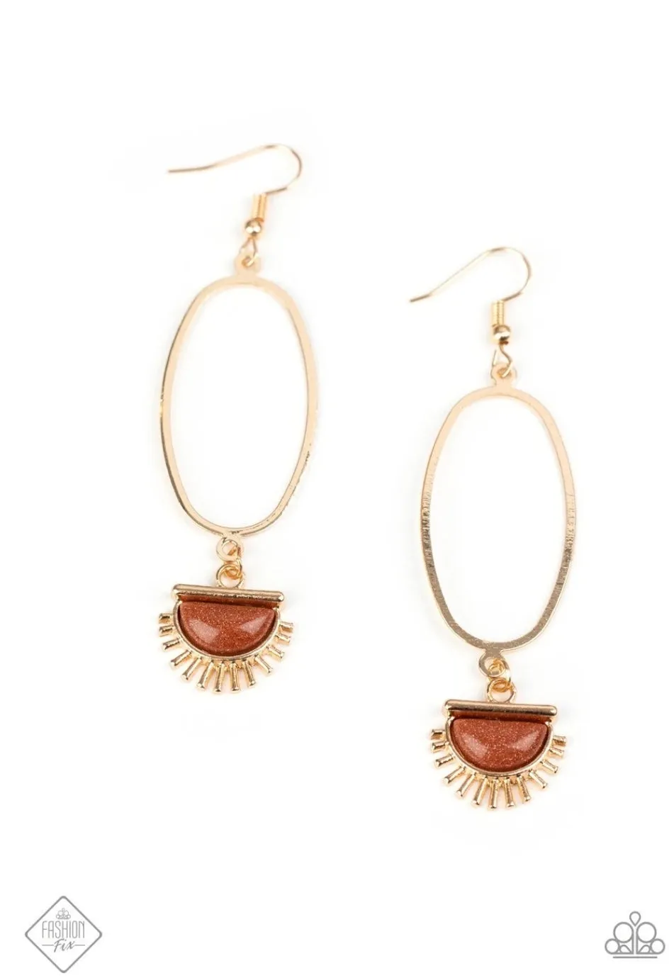 SOL Purpose Gold Earring - Paparazzi Accessories