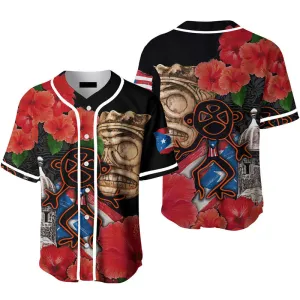 Sol Taino With Maga Flower Baseball Jersey, Gift For Puerto Rican, Idea Gift for Men