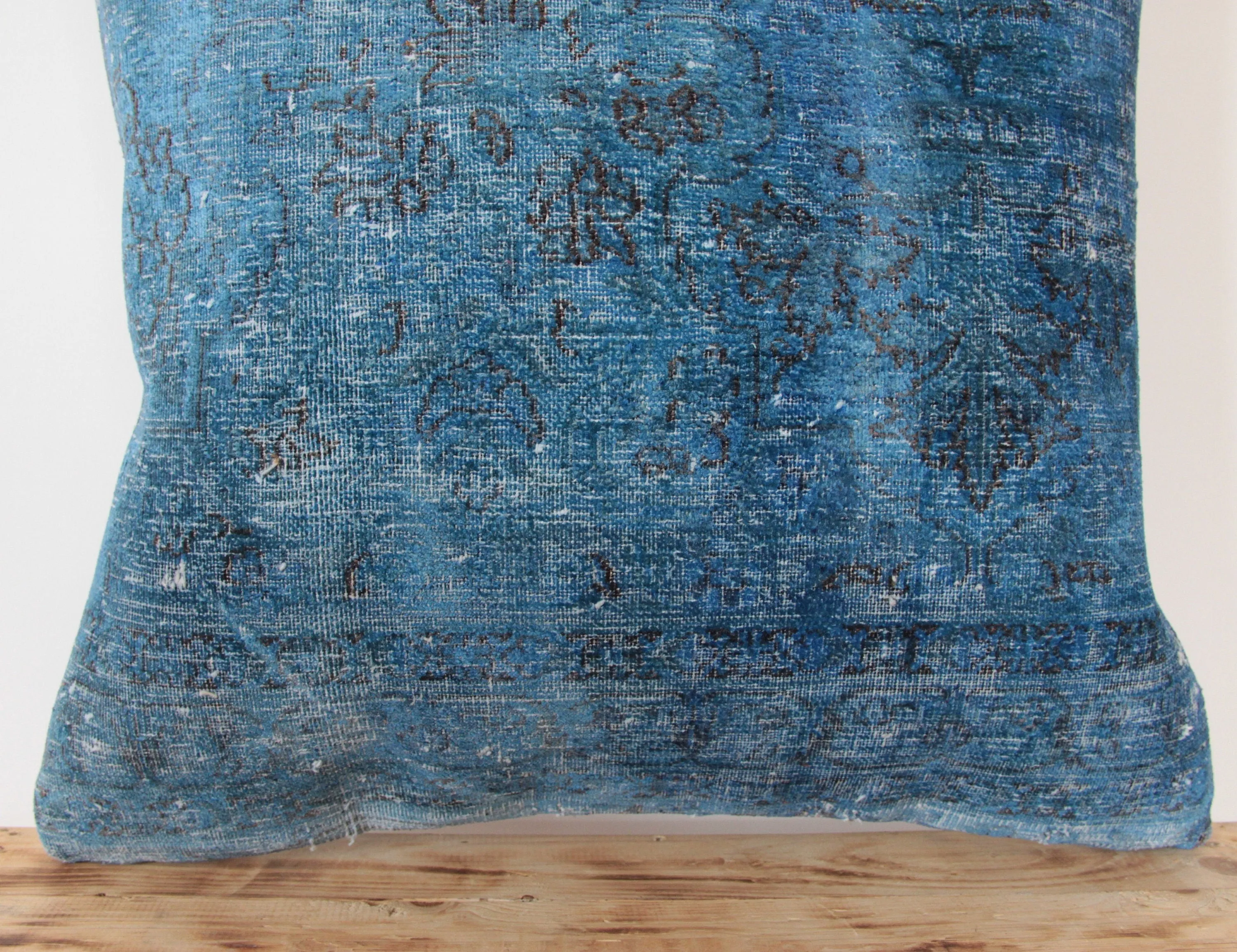 Solana - Blue Bamboo Silk Pillow Cover