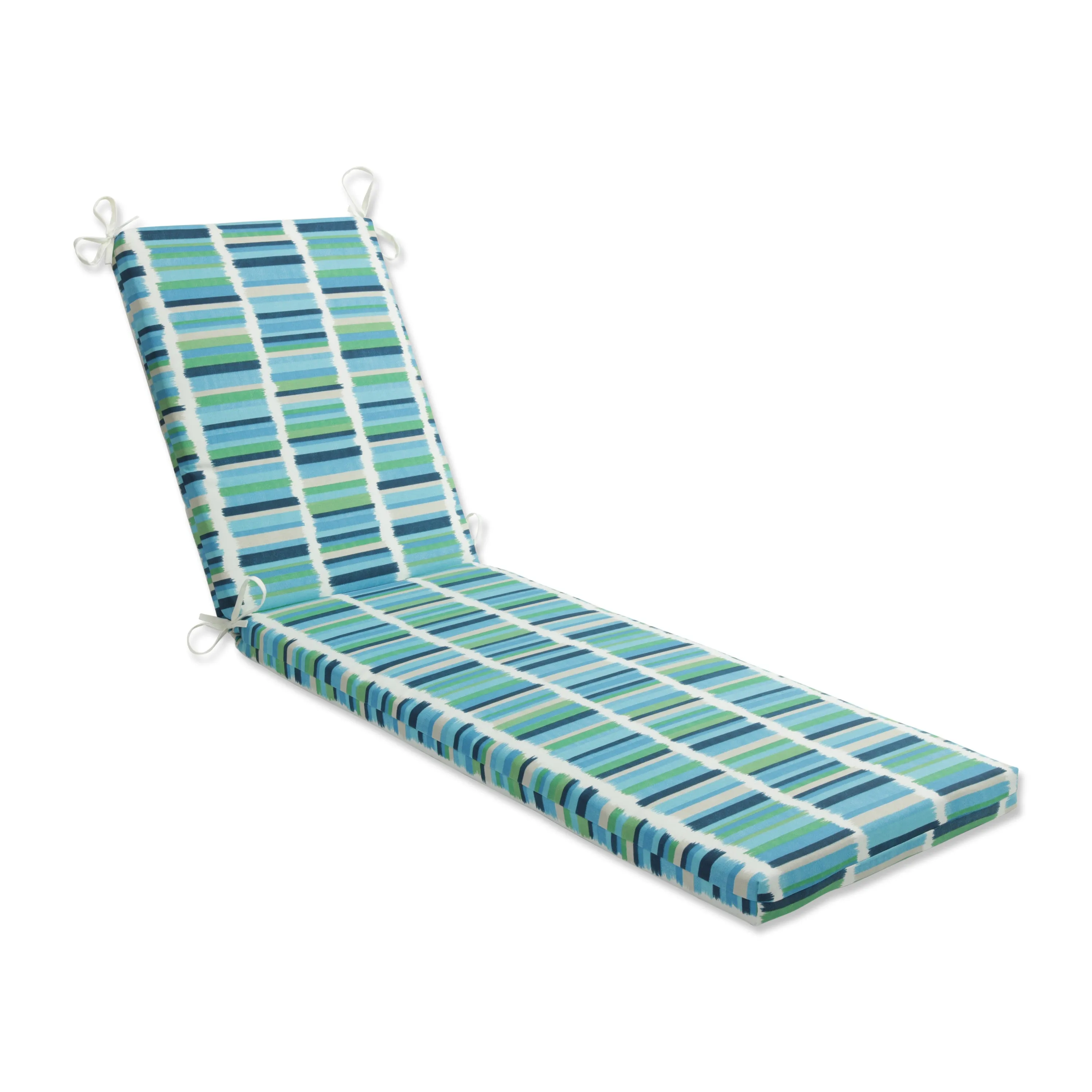 Solar Stripe Azure Chaise Lounge Cushion 80x23x3