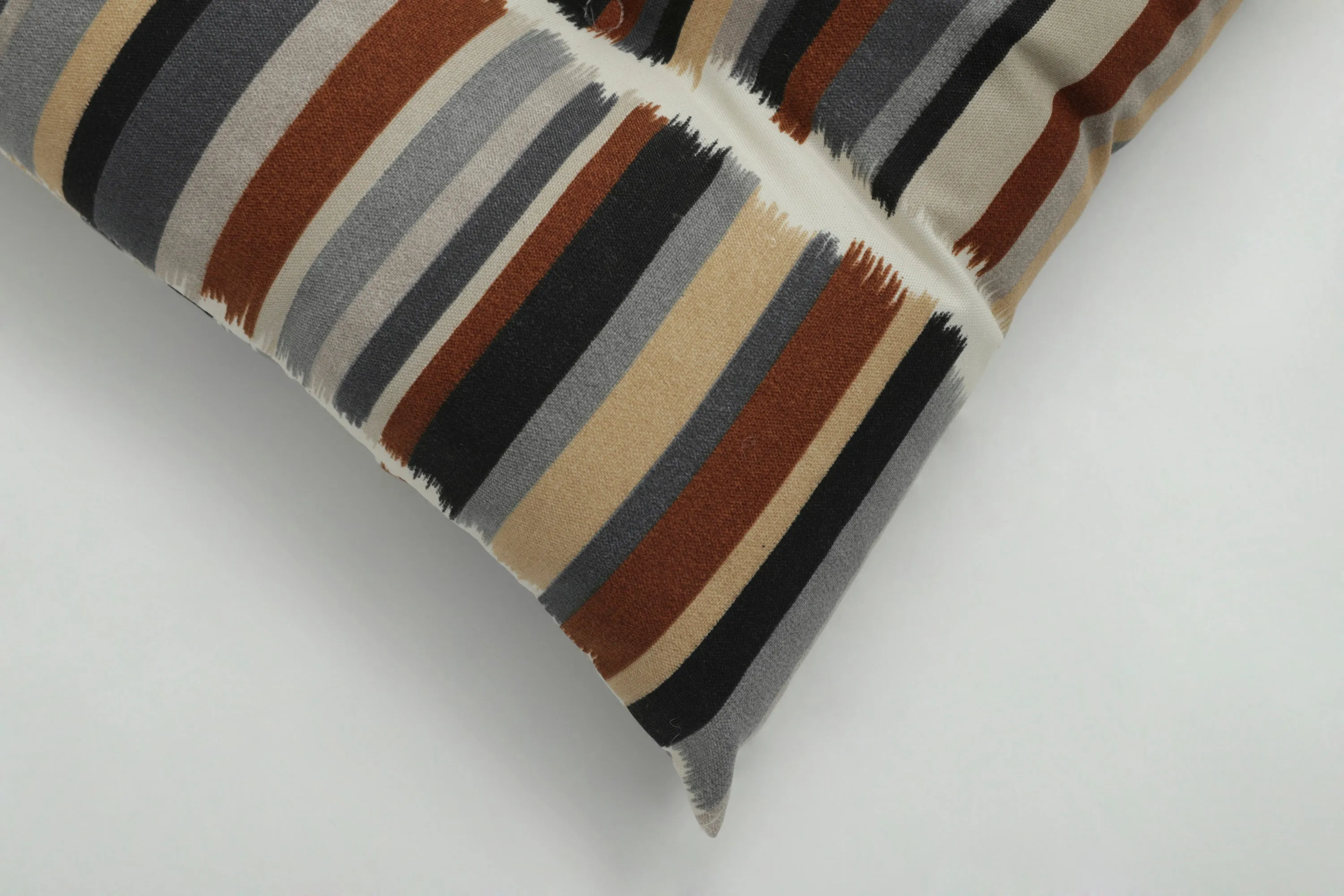 Solar Stripe Ebony Tufted Seat Cushions