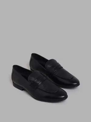 SOLEPLAY Black Saddle Detail Loafers