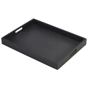 Solid Black Butlers Tray 44 x 32 x 4.5cm - Pack 1