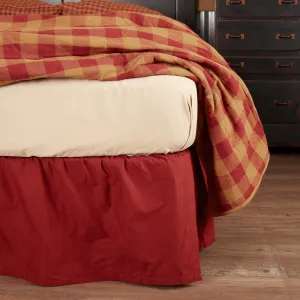 Solid Burgundy Bed Skirt