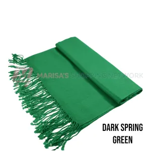 Solid Dark Spring Green Pashmina Scarves