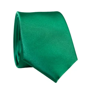 Solid Emerald Satin Tie