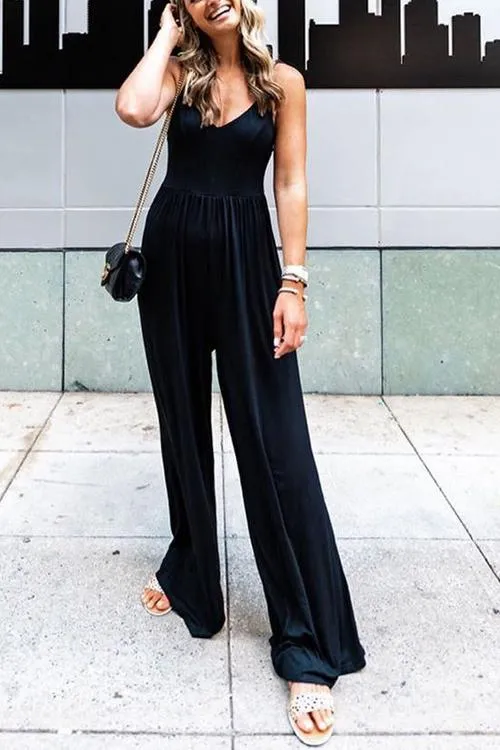 Solid Knot Slip Jumpsuit