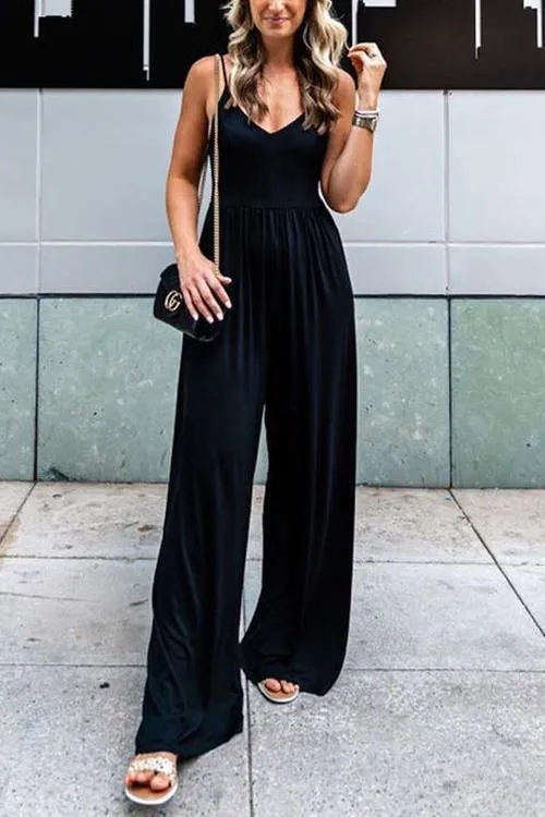 Solid Knot Slip Jumpsuit