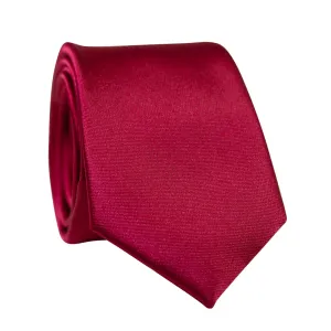 Solid Maroon Satin Tie