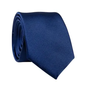 Solid Navy Satin Tie