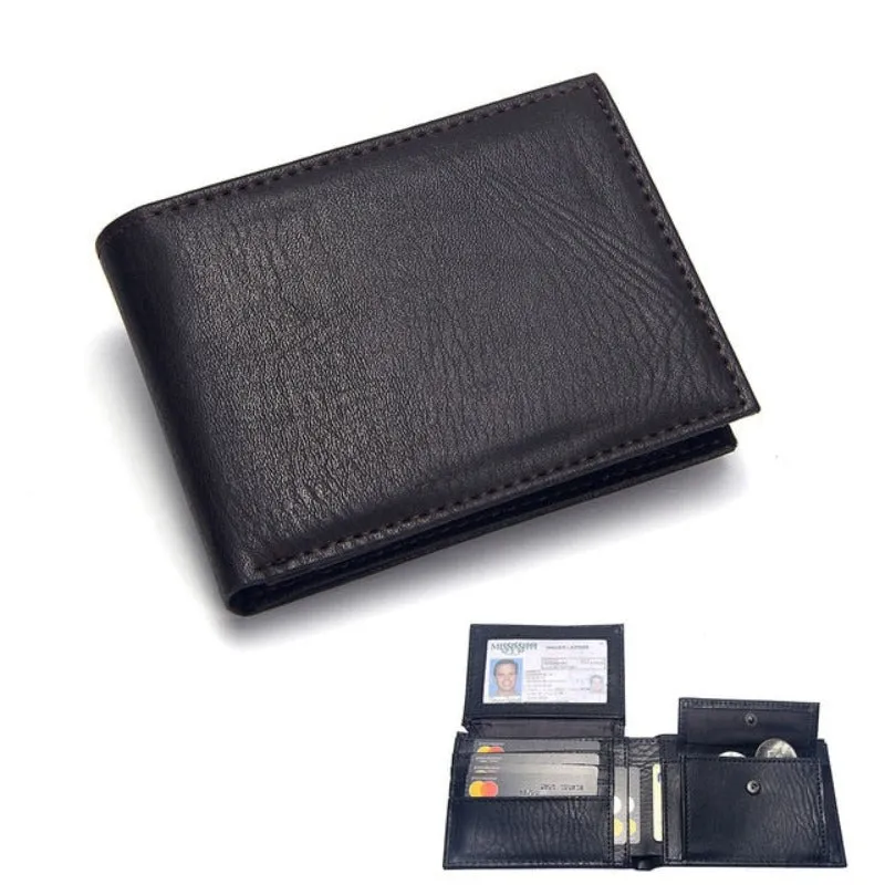 Solid Slim Leather Wallet