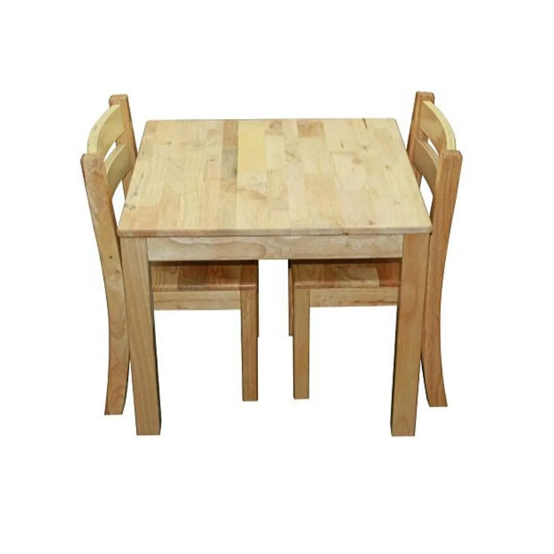 Solid Timber Table with 2 Standard Chairs