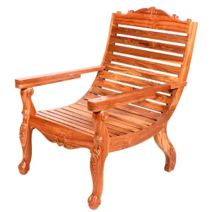 Solid Wood Stripped Traditional Recliner Planters Chair