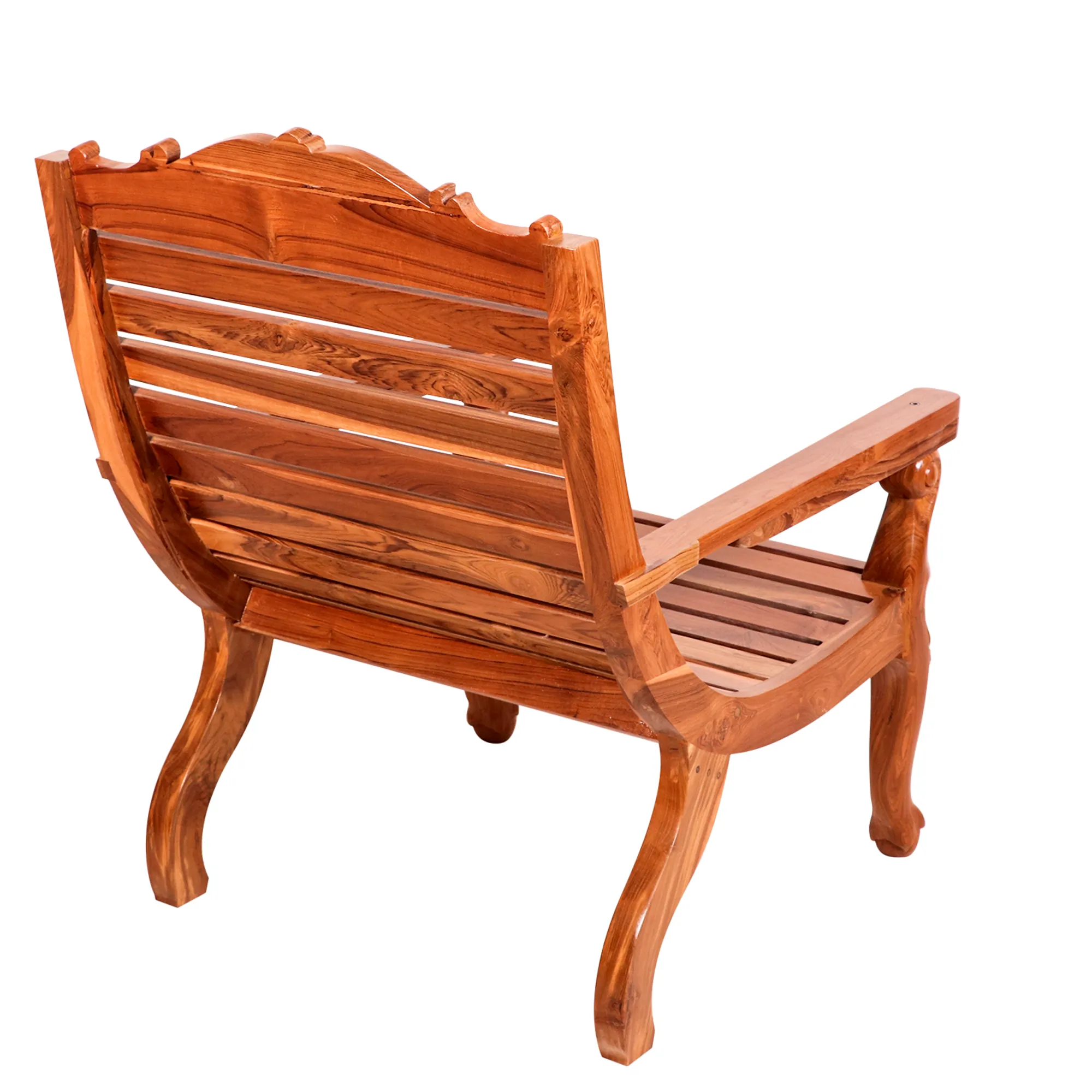 Solid Wood Stripped Traditional Recliner Planters Chair