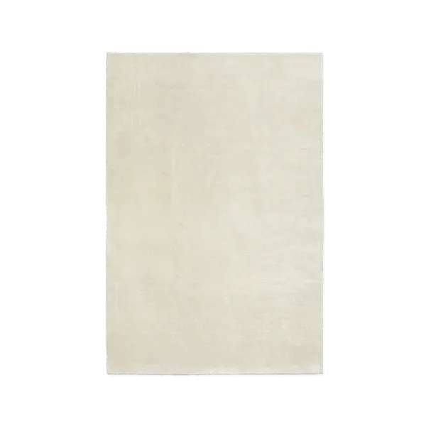 Solid Wool Rug - Bone White Runner for Bedroom/Living Area/Home with Anti Slip Backing