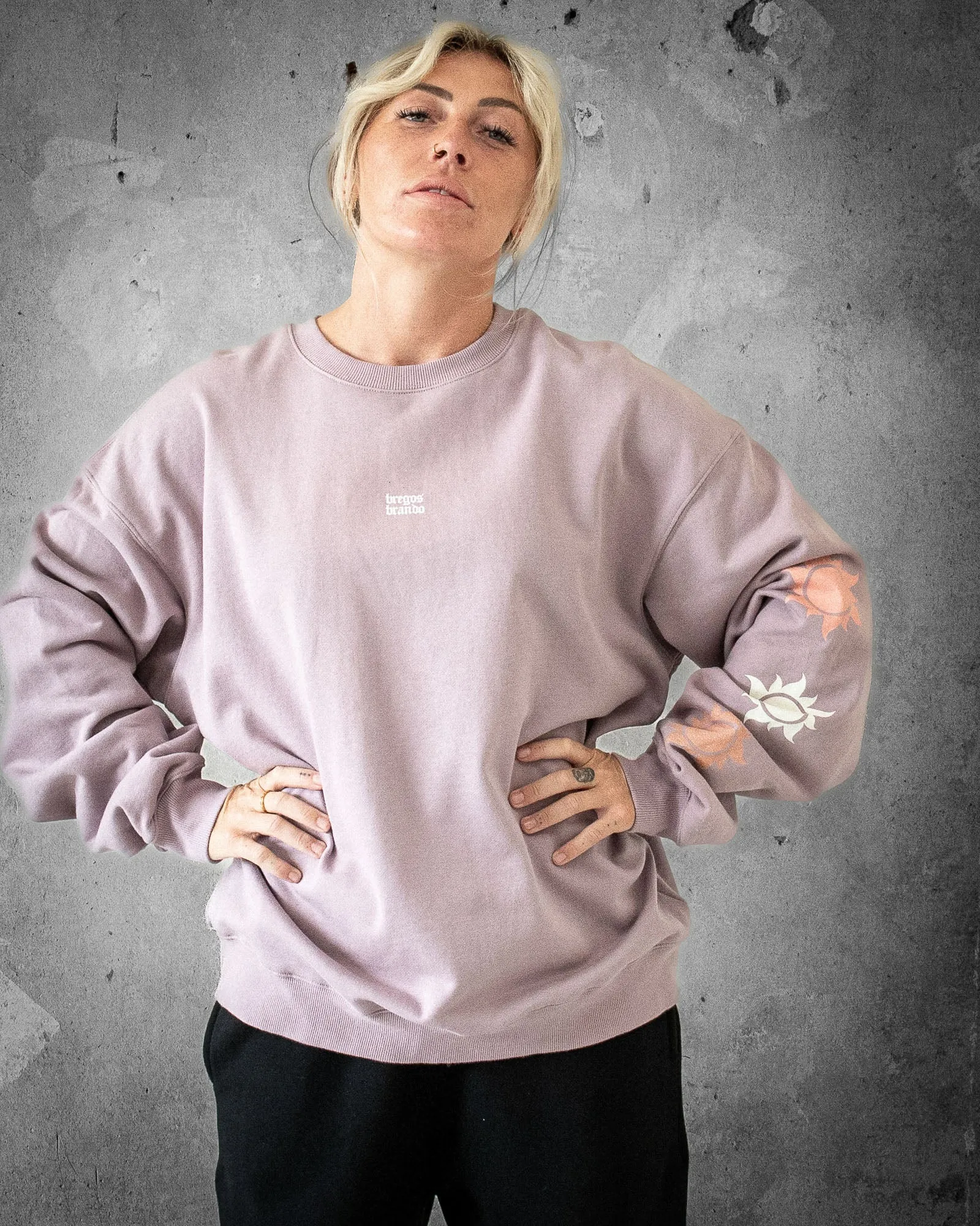 Solitude and Peace | Oversized Lilac Women's Sweatshirt