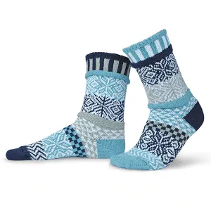 Solmate Socks Crew Socks- Snowfall