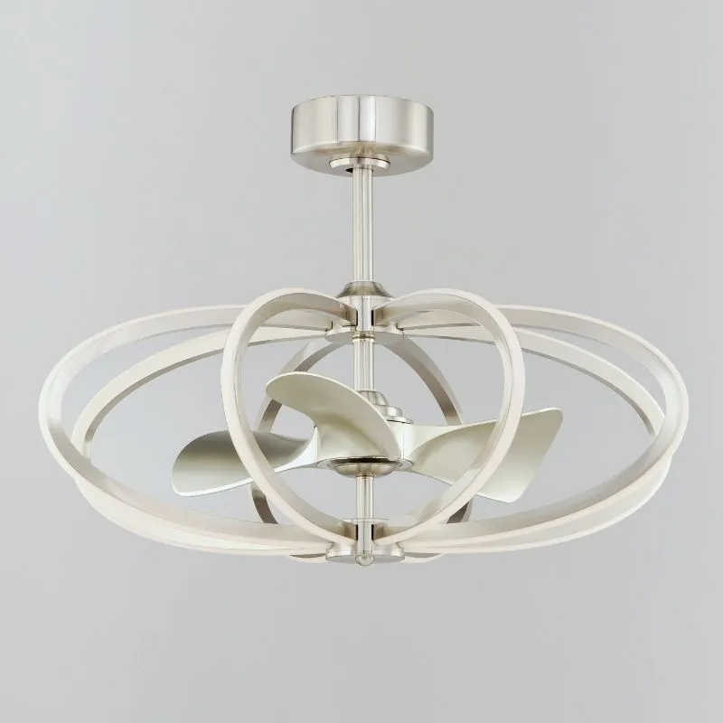 Solstice FandeLight with Blades in Satin Nickel