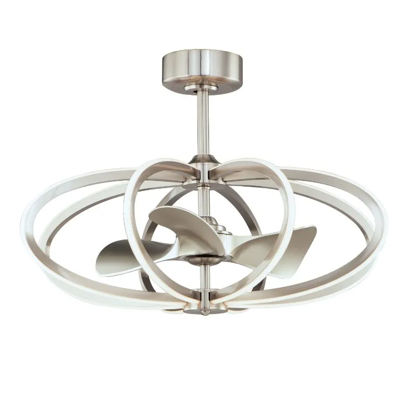 Solstice FandeLight with Blades in Satin Nickel