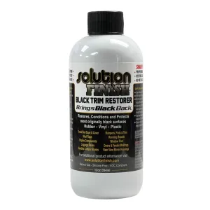 Solution Finish Black Plastic, Bumper Trim Restorer