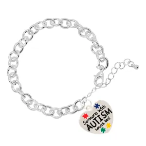 Someone Loves Me Autism Chunky Charm Bracelets